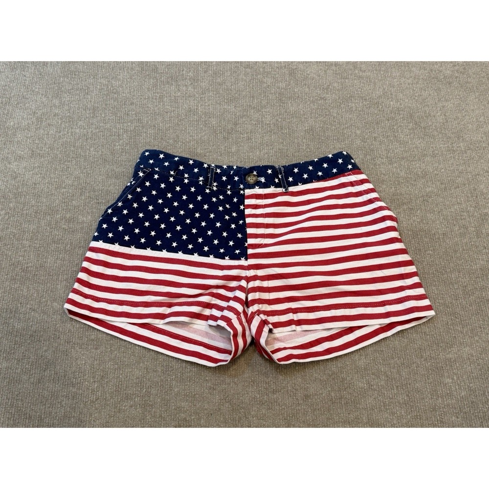 Chubbies Womens Shorts Size 8 The Miss Mericas USA Flag Patriotic Inseam